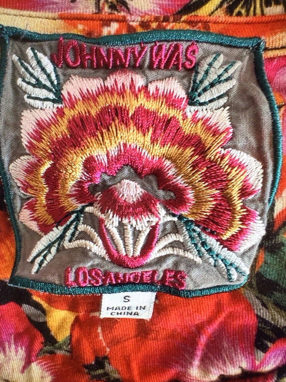 Johnny Was Multicolor Floral V-Neck Long Sleeve Top - Picture 7 of 10